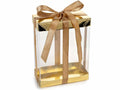 Scatole regalo champagne in PVC con base e coperchio in carta rigida, set da 20 pezzi, cm 13 x 6,5 x 17 H