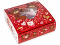 Scatole regalo in carta con finestra trasparente a cuore e design orsetto, 16, set da 12 pezzi