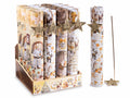 Stick di incenso con porta incenso in metallo a forma di stella. Confezione, set da 16 pezzi, Stick: cm 25,5 H