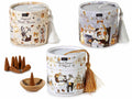 30 coni di incenso con portacono in ceramica in confezione regalo natalizia, set da 6 pezzi, Cono: Ø 1,2 cm x 2,8 H