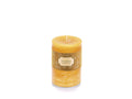 Candela cilindrica misura media color arancia, set da 4 pezzi, Ø6,7cmx9,5H - Durata:46h
