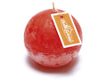 Candela a sfera arancione fiamma, set da 4 pezzi, Ø 8 cm - Durata: 46 h