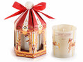 Candela profumata natalizia in bicchiere di vetro con confezione, set da 4 pezzi, Candela: Ø 7 cm x 8 H