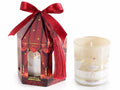 Set di 4 candele di Natale profumate in vasetto di vetro decorato con balletto di Natale in confezione regalo teatro con fiocco e nappina, Candela: Ø 7 cm x 8 H