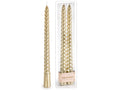 Candele a torchon color champagne oro, in scatola trasparente da 2 pezzi, set da 8 pezzi, Candela: Ø 2,2 cm x 25 H