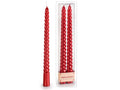 Candele a torchon colore rosso, in scatola trasparente da 2 pezzi, set da 8 pezzi, Ø 2,2 cm x 25 H