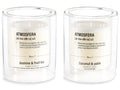 Candele profumate in vasetto di vetro con doppio fondo e scritte, set da 2 pezzi, Ø 10 cm x 12 H