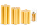 Candele a fiore in cera d'ape in confezioni singole e, Grande: Ø 7 cm x 12 H