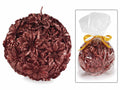 Candele rosse natalizie a sfera con decori stella di Natale in rilievo, set da 6 pezzi, Ø 9,5 cm