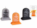 Candele a forma di lapide di Halloween in confezione singola, set da 12 pezzi, cm 6 x 3,5 x 7,5 H