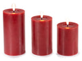 Candele elettroniche in cera con fiamma fissa a LED, offrono, set da 2 pezzi, Grande: Ø 7,5 cm x 17,5 H