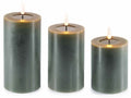Candele elettroniche in cera con fiamma fissa a LED, offrono, set da 2 pezzi, Grande: Ø 7,5 cm x 17 H