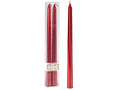 Candele stelo color rosso metallizzato in scatola da due pezzi, set da 10 pezzi, Ø 2,3 cm x 30 H