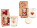 Candele profumate in vasetto di vetro con tappo in legno e confezione regalo, set da 4 pezzi, Ø 7 cm x 9 H