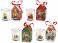 Candele profumate di Natale in bicchiere vetro in confezione regalo, set da 8 pezzi, Candela: Ø 5,5 cm x 6,5 H