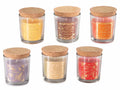 Candele colorate profumate in vasetto di vetro, set da 6 pezzi, Ø 7,5 cm x 8,5 H
