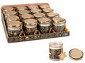 Candele di Natale profumate in vasetto di vetro con decori natalizi, set da 16 pezzi, Candela: Ø 6,5 cm x 8 H