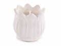 Candele profumate a forma di tulipano in porcellana bianca lucida, set da 8 pezzi, Ø 6 cm x 6 H