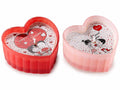 Candele profumate in vasetto a forma di cuore in vetro, con disegno innamorati, set da 4 pezzi, cm 9,5 x 8,5 x 4,5 H
