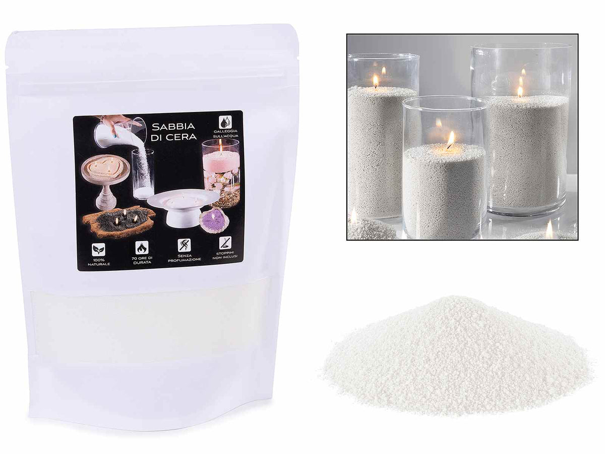 Cera in sabbia bianca in confezione singola - Kit fai da te per la creazione, set da 2 pezzi, 500 g