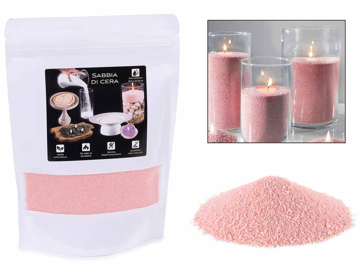 Cera in sabbia rosa in confezione singola - Kit fai da te per la creazione, set da 2 pezzi, 500 g