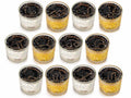 Candele profumate con gel e glitter a stellina in vasetto di vetro, set da 12 pezzi, Ø 8 cm x 7,5 H