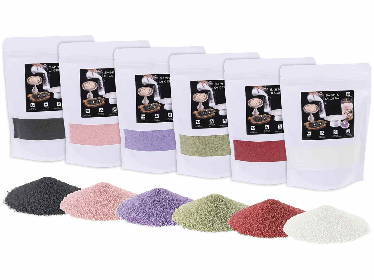 Confezioni di sabbia di cera assortite a 6 colori, set da 12 pezzi