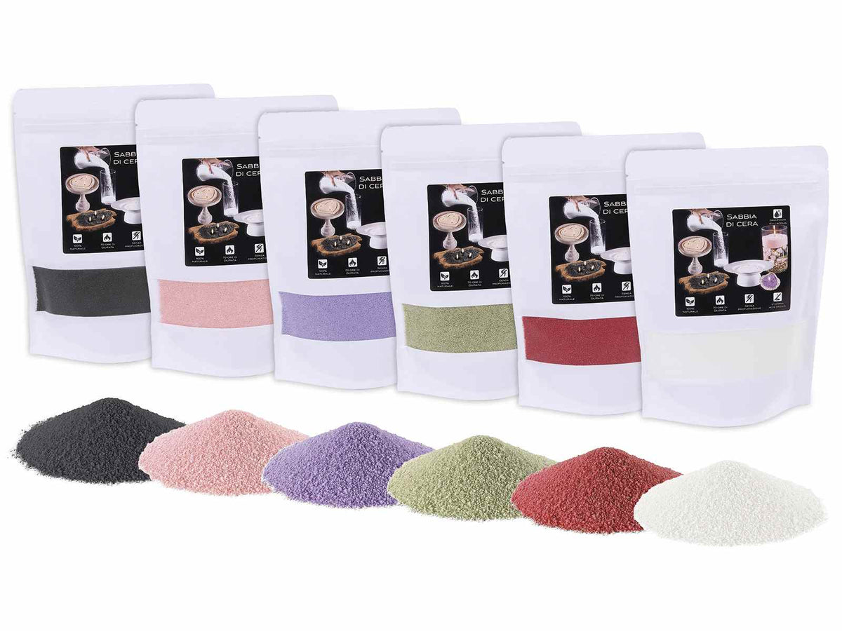 Confezioni da 500g di sabbia di cera assortite a 6 colori, set da 6 pezzi