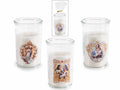 Candele votive con immagini sacre e religiose in vaso di vetro, in confezione, set da 12 pezzi, Ø 6,5 cm x 10 H