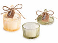 Candele profumate di Natale in vasetto di vetro con coperchio, con ciondolo ad, set da 4 pezzi, Ø 6,5 cm x 9 H