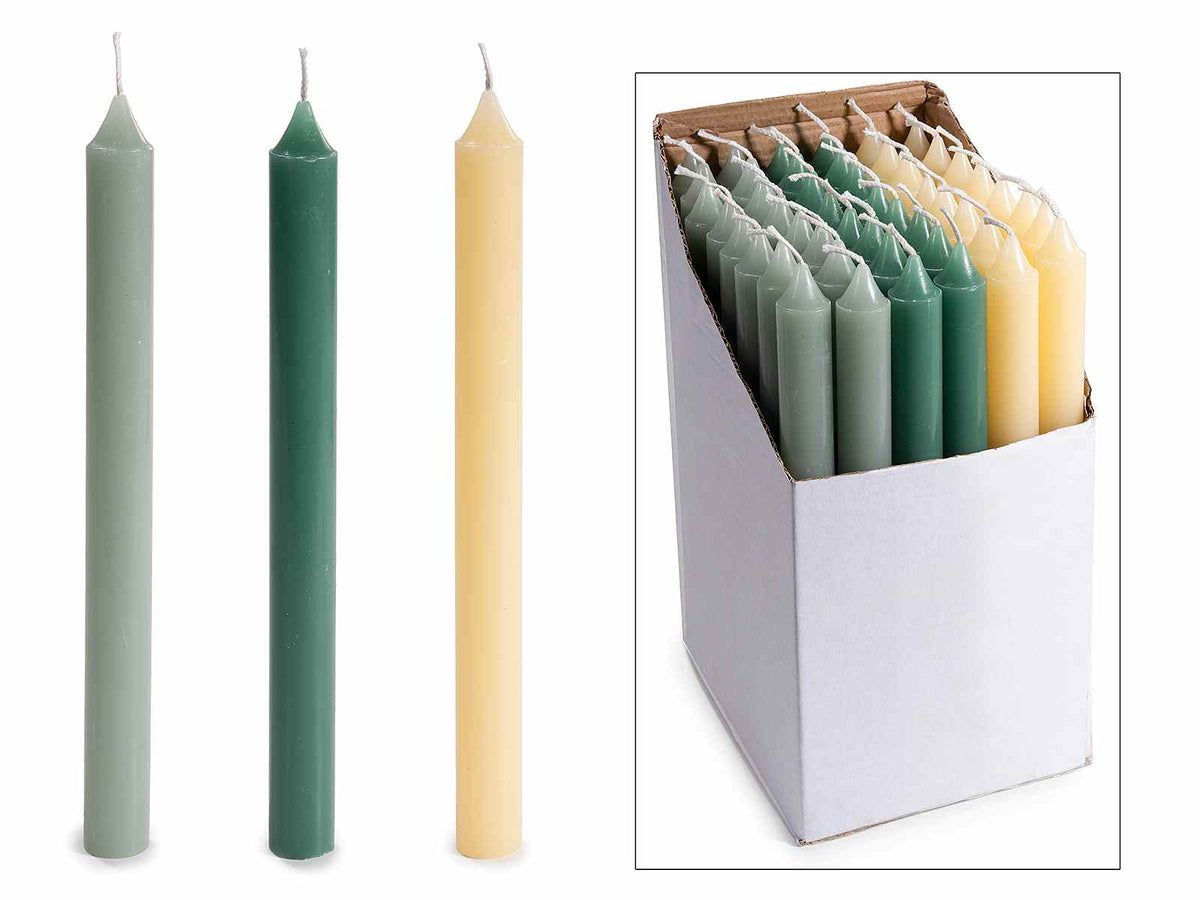 Candele colorate con colori pastello a stelo, in scatola da 48 pezzi, Ø 2 x 25,5 H