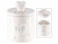 Candele profumate in barattolino di porcellana con coperchio con manico, set da 6 pezzi, Ø 6,5 cm x 8,5 H