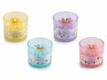Candele profumate a forma di fiore in vasetto di vetro colorato, set da 8 pezzi, Ø 7 cm x 6 H