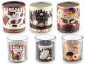 Candele profumate in vasetto di vetro con decori cioccolato in confezione regalo, set da 3 pezzi, Ø 7,5 cm x 8 H