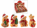 Set di 12 candele a orsetto con decorazioni natalizie, 5x5,5x7 cm