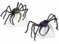Cerchietto di Halloween con veletta e ragno gambe lunghe, set da 6 pezzi, Cerchietto: cm 11,5 x 18 H