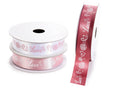 Nastri in raso San valentino con decori cuori e rose e scritte Love, set da 6 pezzi, mm 22 x 10 mt