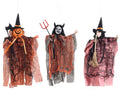 Decorazioni di Halloween a personaggio con mantello in stoffa da appendere, set da 9 pezzi, cm 15 x 32 H