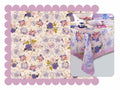 Tovaglie rettangolare antimacchia con stampa floreale, set da 3 pezzi, cm 150 x 180 H