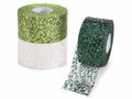 Nastri natalizi colorati con paillettes, set da 6 pezzi, mm 50 x 20 m