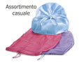 Sacchetti portacolomba colorati in poliestere a pois in rilievo, set da 4 pezzi, cm30x23x30H(al tirante 20H)