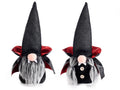 Vampiri a gnometto di Halloween in stoffa da appoggiare, set da 8 pezzi, Ø 6 cm x 19 H