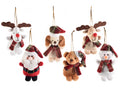 Addobbo per l'albero a forma di renna, pupazzo di neve, cagnolino, orsetto, set da 12 pezzi, cm 6 x 4 x 10 H
