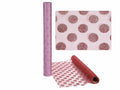 Rotoli di tulle decorativo rosa e rosso con pois glitterati, set da 2 pezzi, cm 47 x 4,5 mt