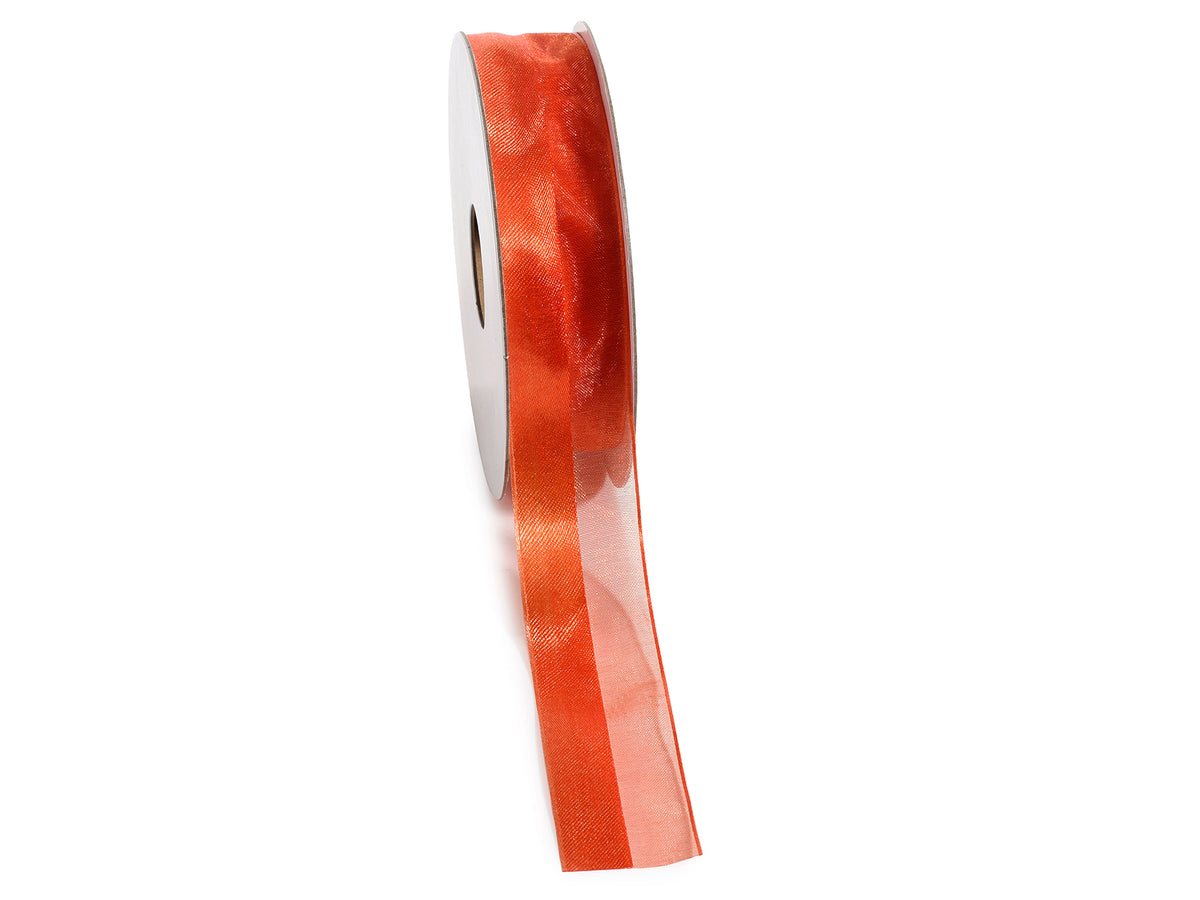 Nastri in raso e organza arancione, set da 6 pezzi, mm 25 x 10 m