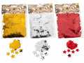 Accessori confezione di Natale a stelle decorative in PET effetto metallizzato, set da 12 pezzi, Stella: cm 2 x 2 H