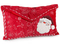Cuscini di Natale imbottiti e sfoderabili a forma di letterina per Babbo Natale, set da 2 pezzi, cm 49 x 30 H