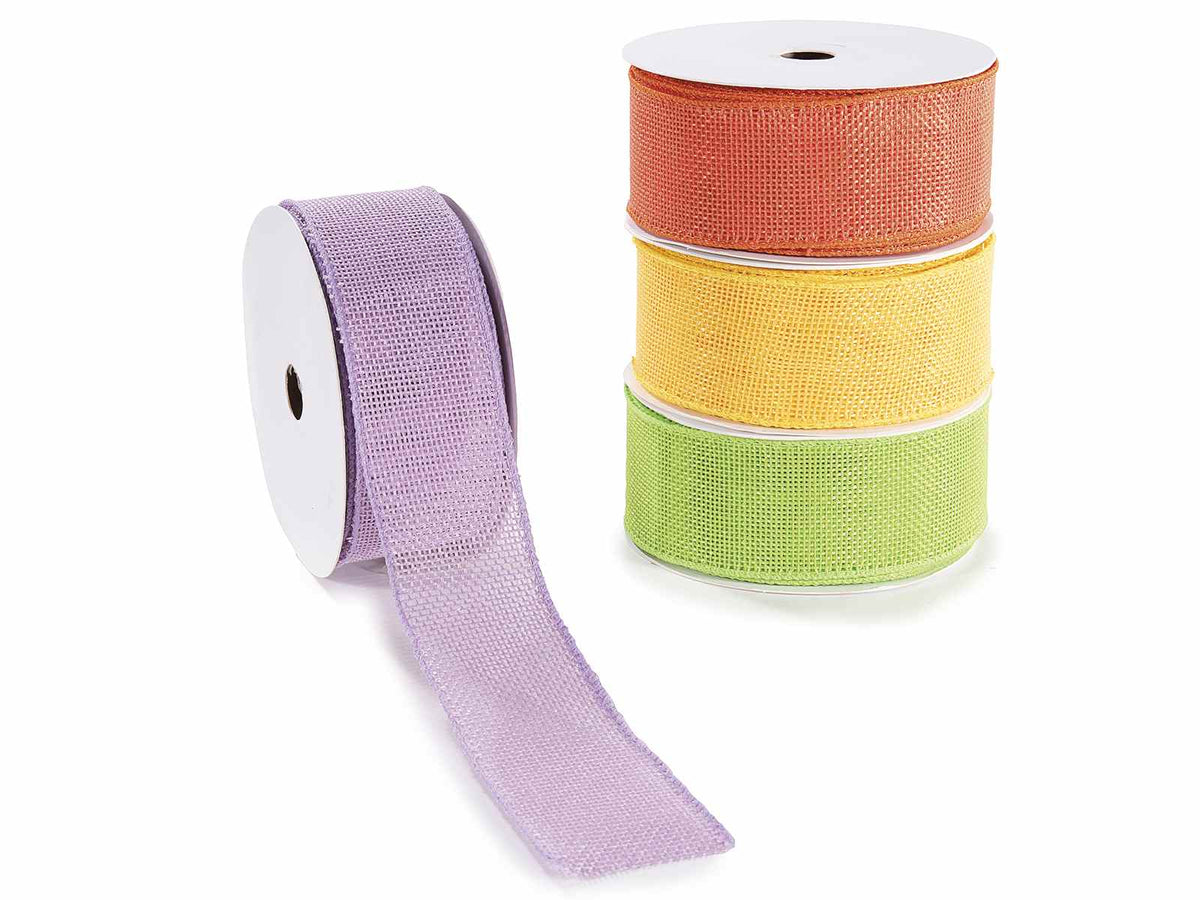 Nastri in tessuto colorato con bordo modellabile, set da 4 pezzi, mm 40 x 10 m