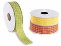 Nastri colorati in tessuto a quadretti, set da 6 pezzi, mm 25 x 10 m
