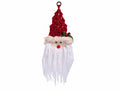 Decoro Babbo Natale in maglia, lavorato a mano all'uncinetto, da appendere, set da 2 pezzi, cm 25 x 65 H